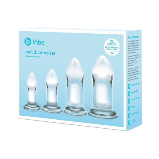 b-Vibe 4-Piece Anal Dilators Glass Plug Set 