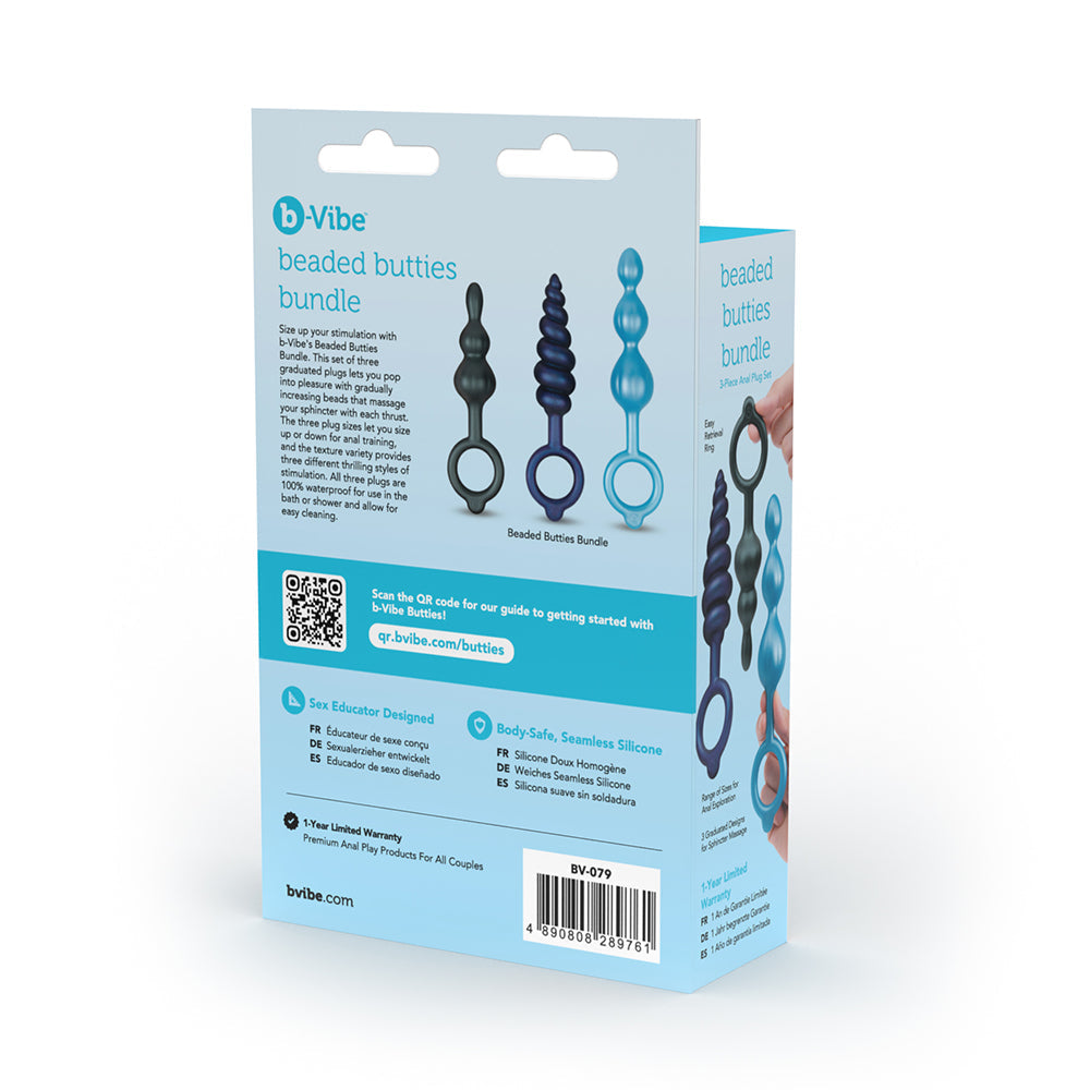 b-Vibe Beaded Butties Bundle 3-Piece Anal Plug Set15
