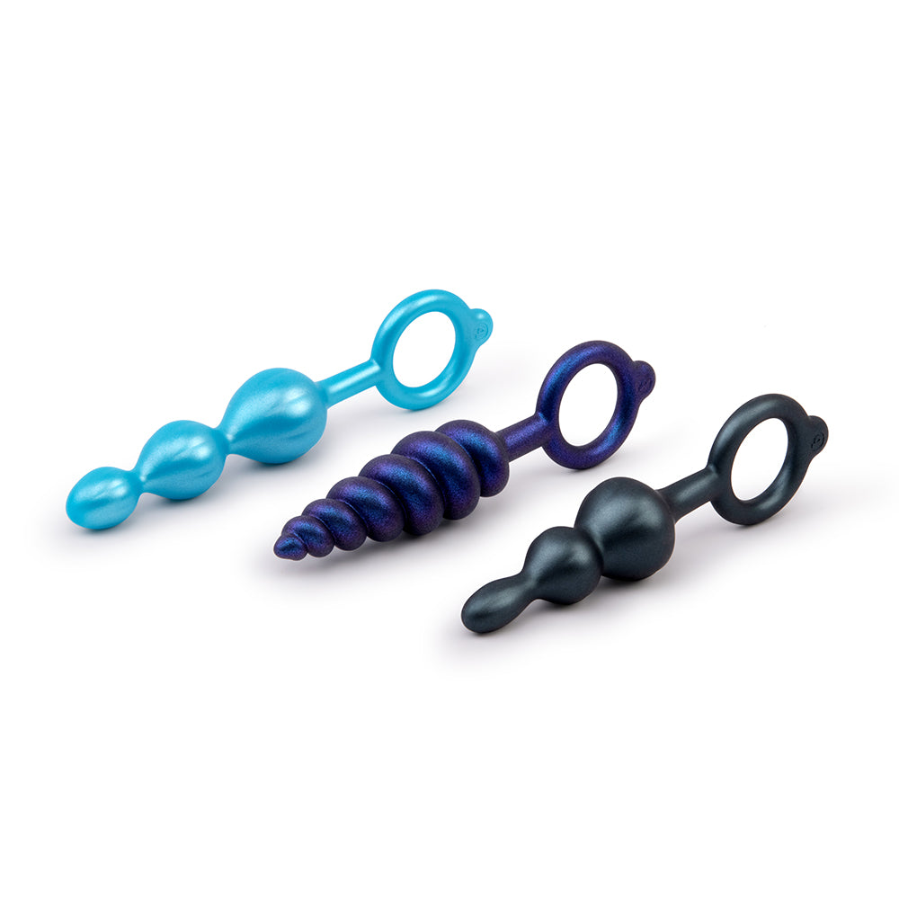 b-Vibe Beaded Butties Bundle 3-Piece Anal Plug Set2