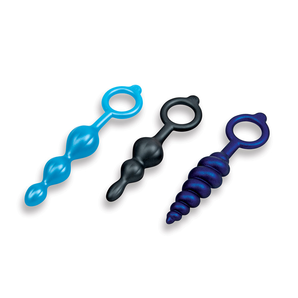 b-Vibe Beaded Butties Bundle 3-Piece Anal Plug Set3