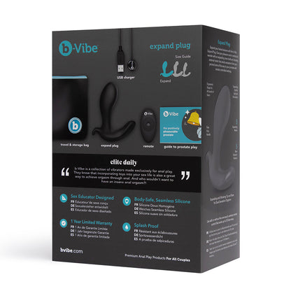 b-Vibe Expand Expanding and Vibrating Remote Control Plug Black11