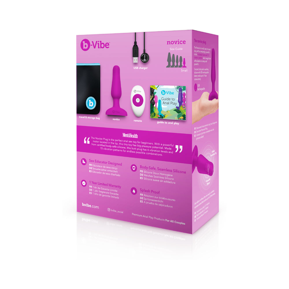 b-Vibe Novice Rechargeable Remote-Controlled Vibrating Silicone Anal Plug14