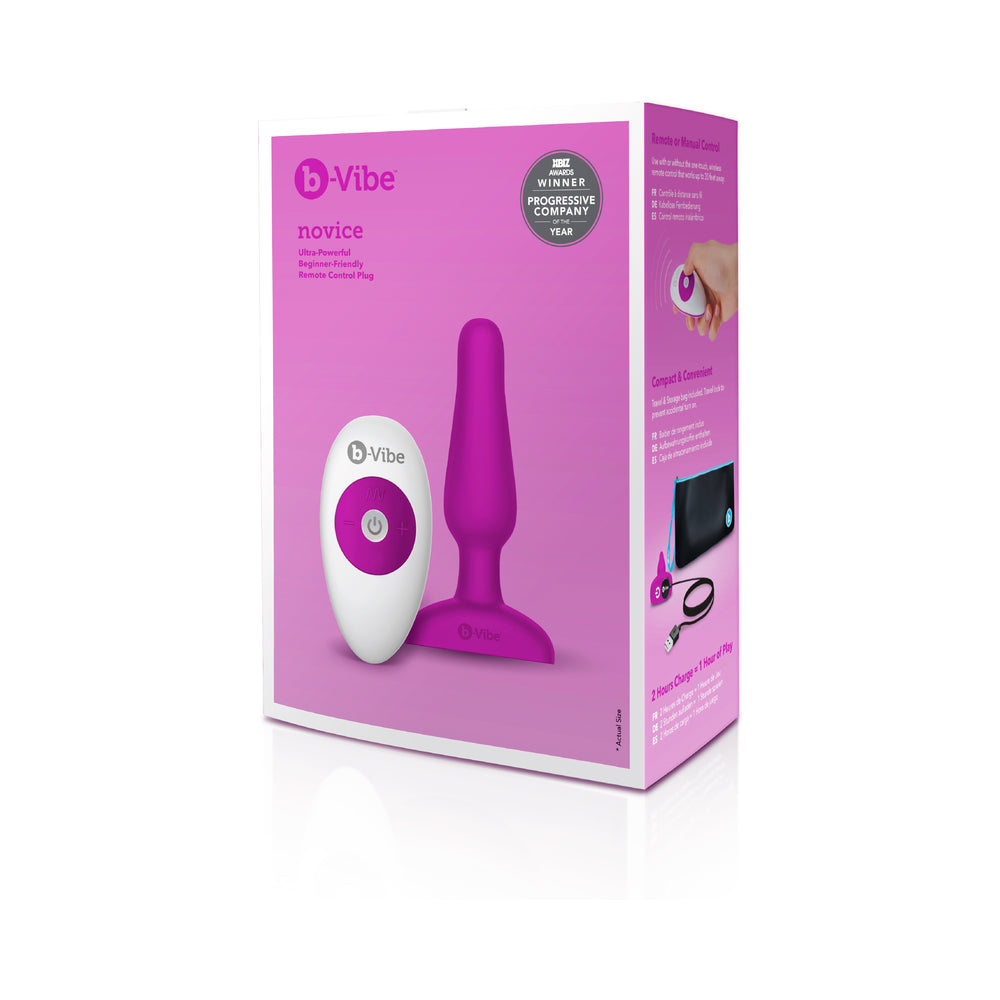 b-Vibe Novice Rechargeable Remote-Controlled Vibrating Silicone Anal Plug1