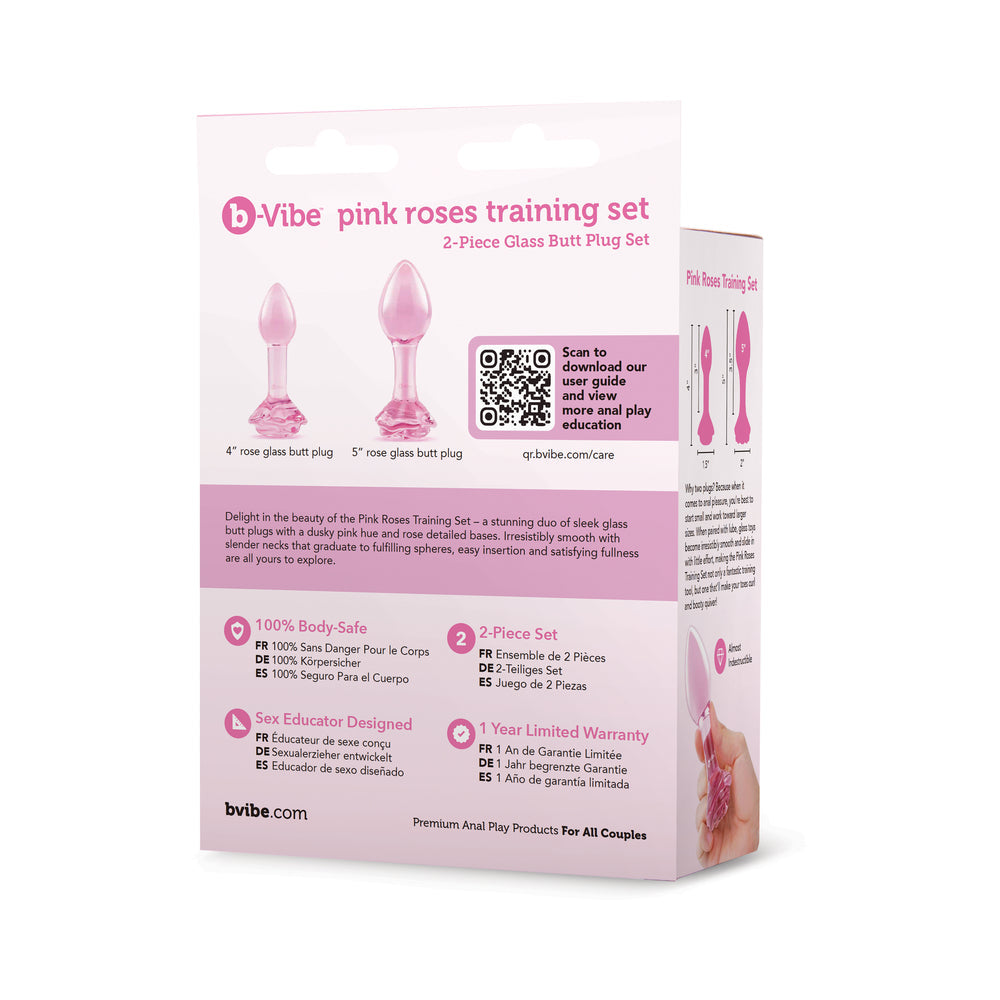 b-Vibe Pink Roses Training Plug Set10