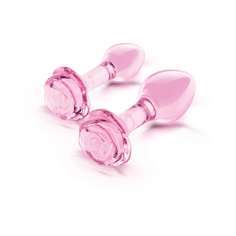 b-Vibe Pink Roses Training Plug Set2
