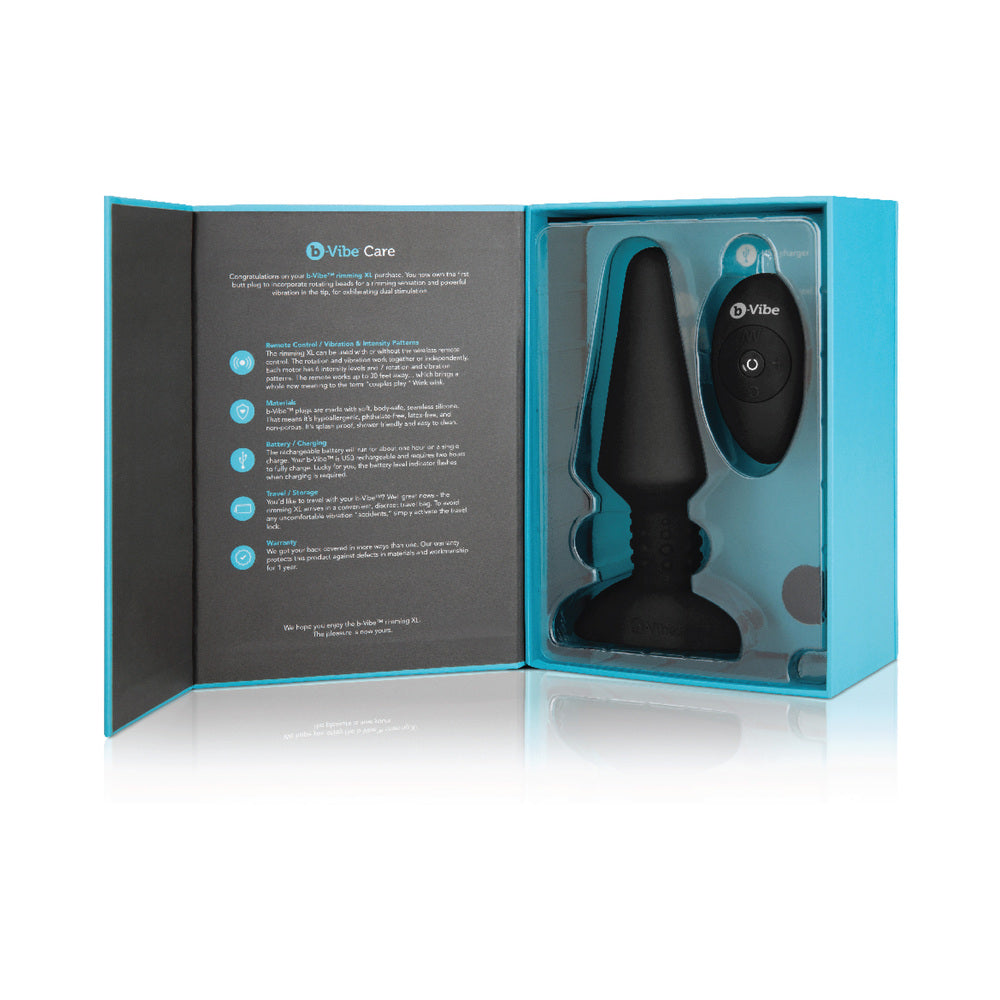 b-Vibe Rimming XL Rotating and Vibrating Remote Control Plug Black11