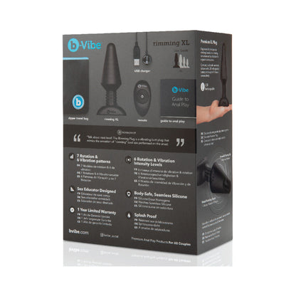 b-Vibe Rimming XL Rotating and Vibrating Remote Control Plug Black12