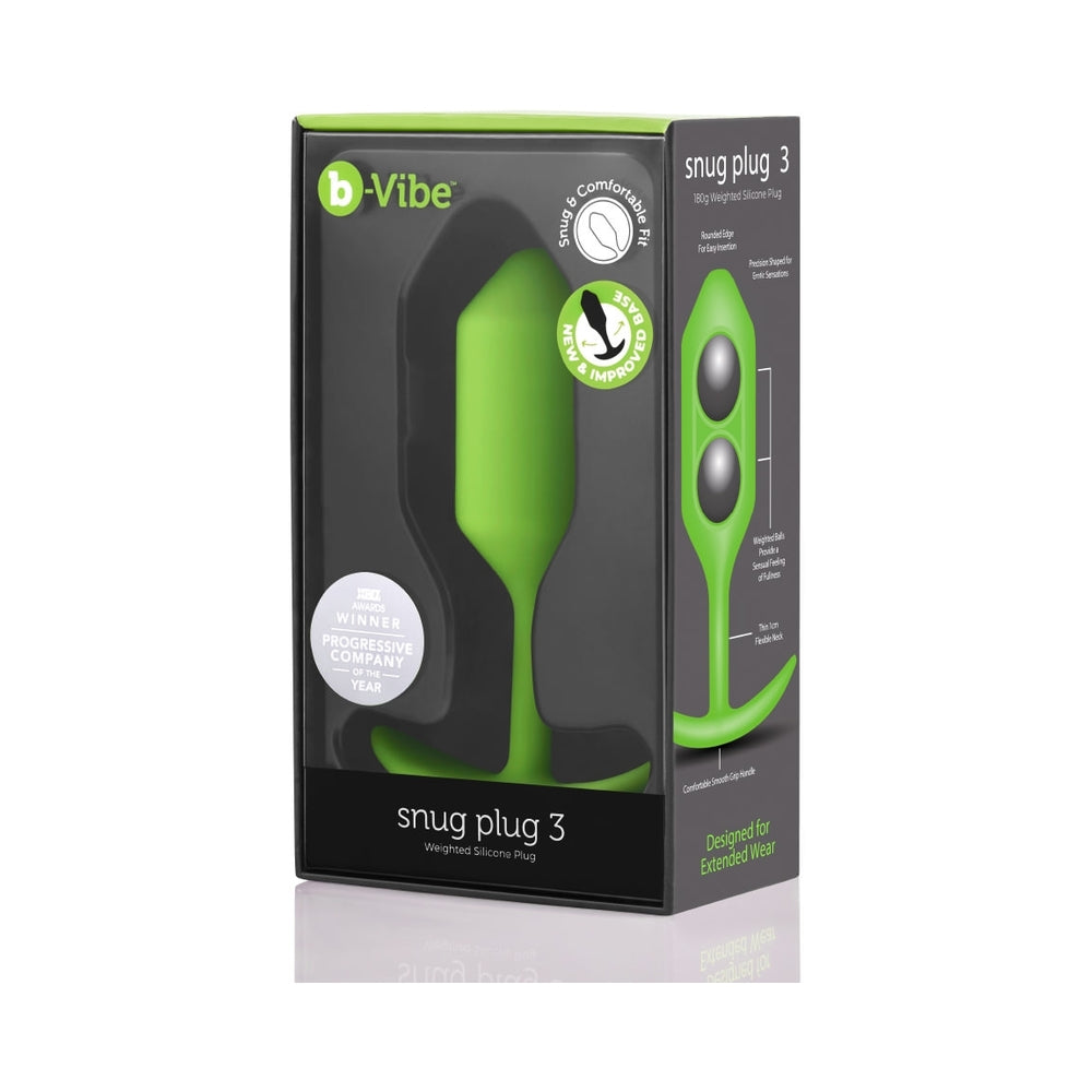 b-Vibe Snug Plug 3 Weighted Silicone Anal Plug1