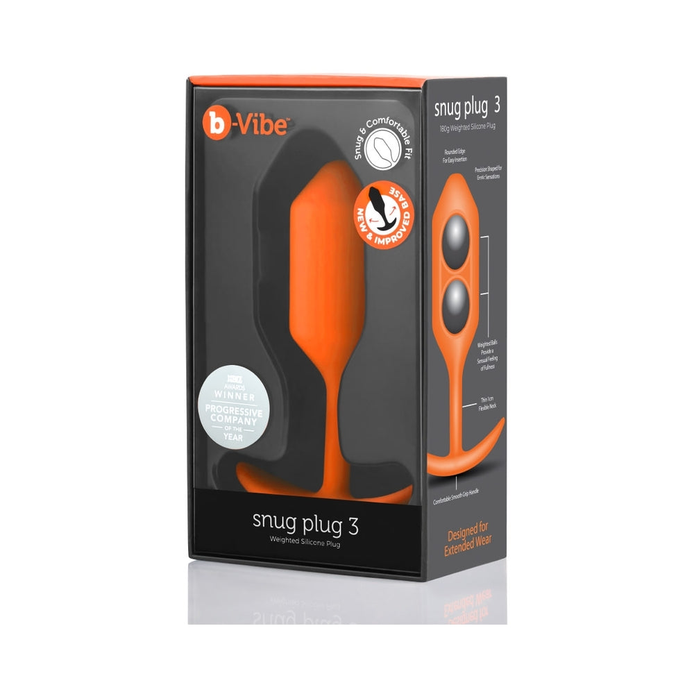 b-Vibe Snug Plug 3 Weighted Silicone Anal Plug2