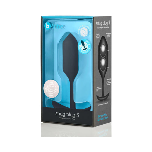 b-Vibe Snug Plug 3 Weighted Silicone Anal Plug 