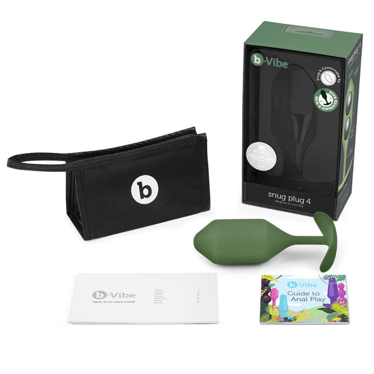 b-Vibe Snug Plug 4 Weighted Silicone Anal Plug 