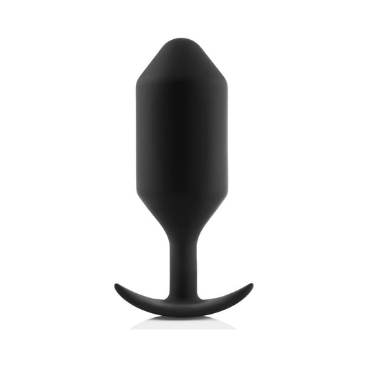 b-Vibe Snug Plug 7 Weighted Silicone Anal Plug Black1