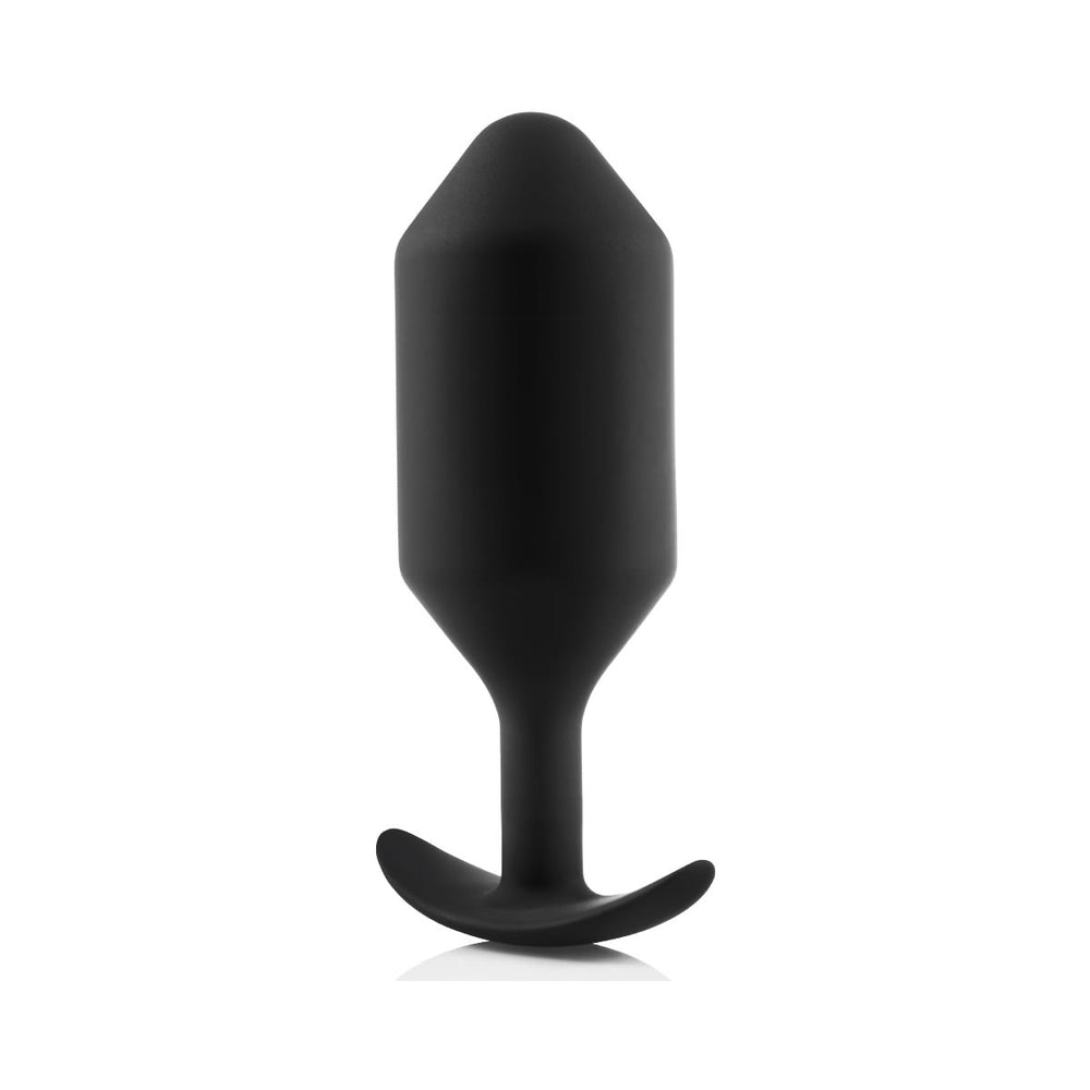 b-Vibe Snug Plug 7 Weighted Silicone Anal Plug Black2