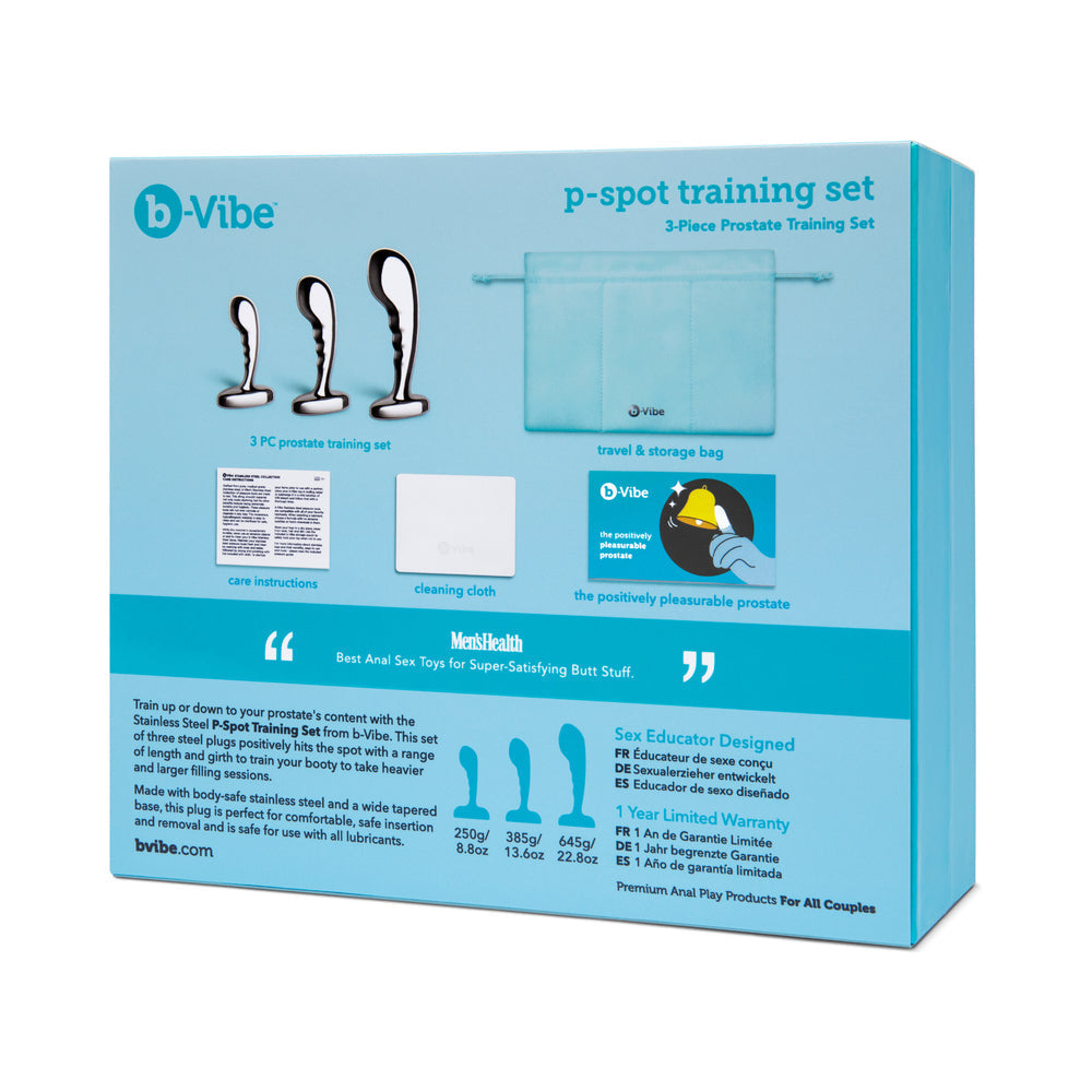 b-Vibe Stainless Steel P-Spot Plug Training Set13