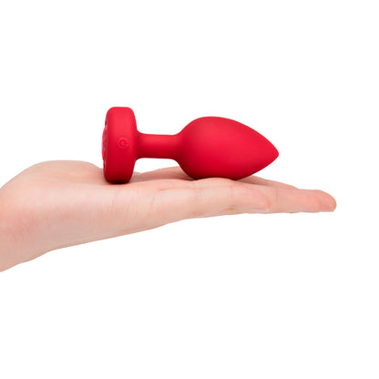 b-Vibe Vibrating Heart Anal Plug with Heart-Shaped Jewel Base M/L Red6