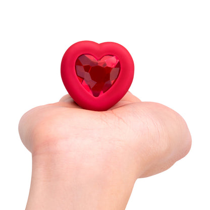 b-Vibe Vibrating Heart Anal Plug with Heart-Shaped Jewel Base M/L Red7