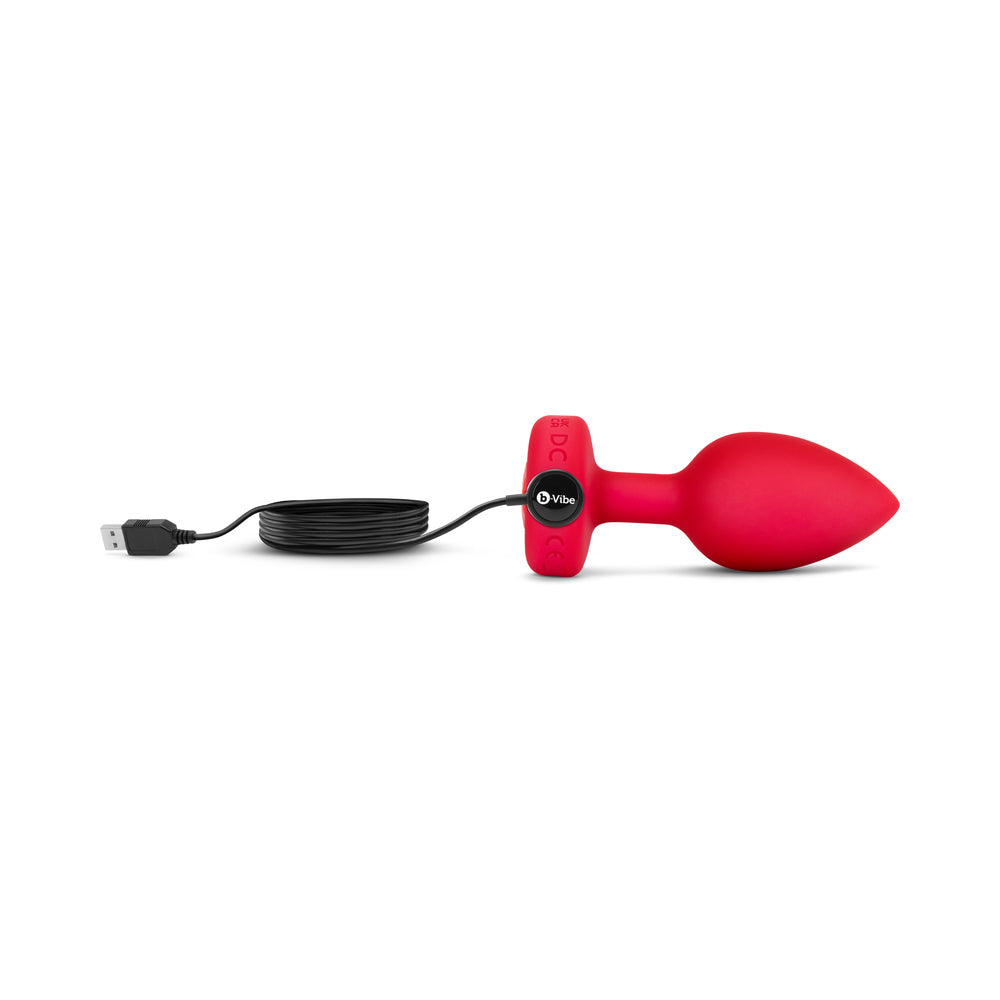 b-Vibe Vibrating Heart Anal Plug with Heart-Shaped Jewel Base M/L Red8