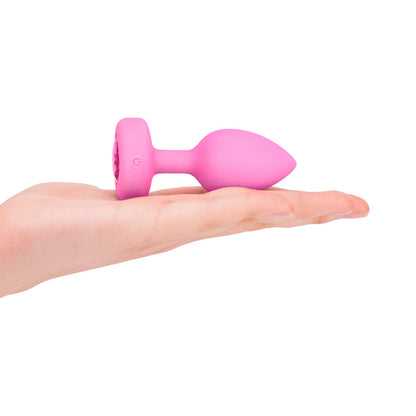 b-Vibe Vibrating Heart Anal Plug with Heart-Shaped Jewel Base S/M Pink6