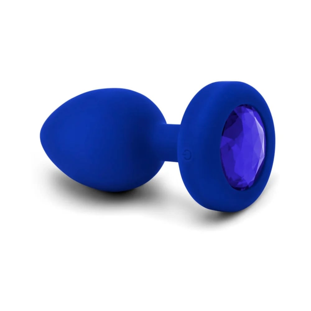 b-Vibe Vibrating Jewel Rechargeable Remote-Controlled Anal Plug with Gem Base Blue Sapphire L/XL2