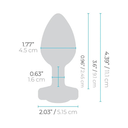 b-Vibe Vibrating Jewel Rechargeable Remote-Controlled Anal Plug with Gem Base Blue Sapphire L/XL6
