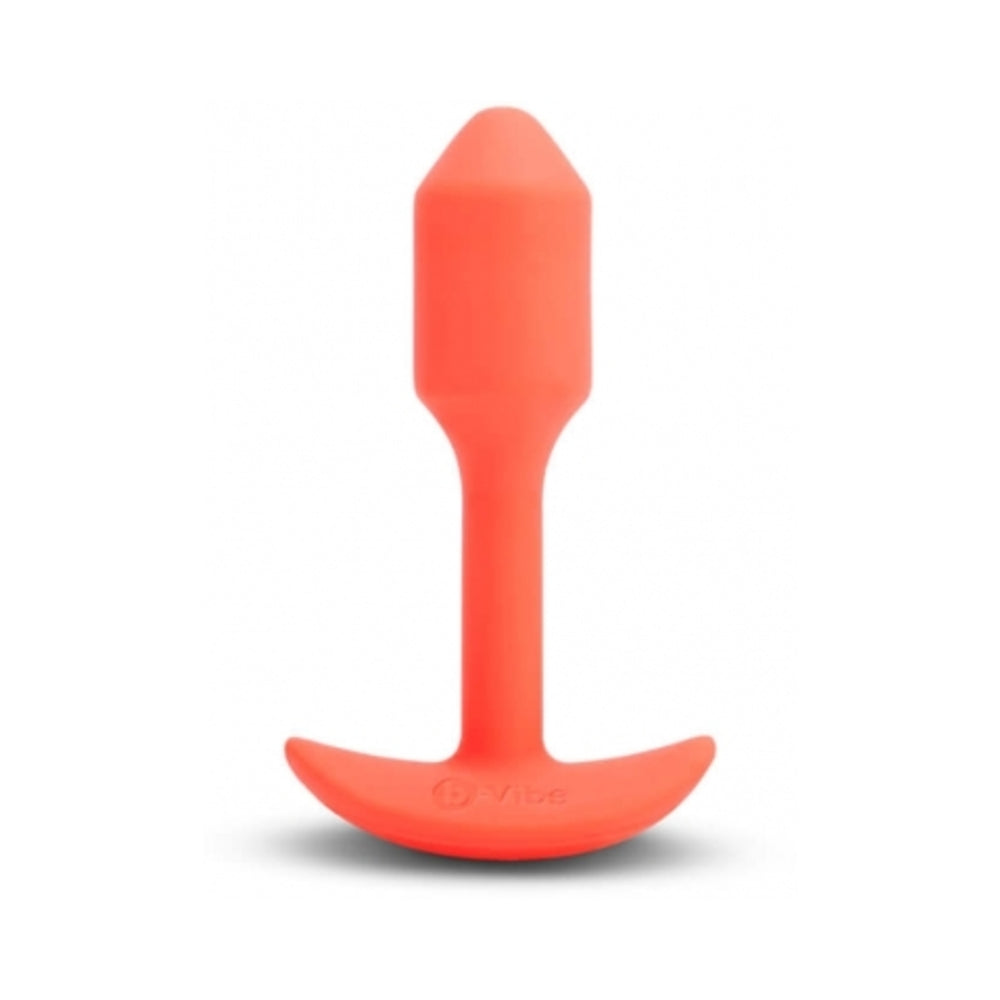 b-Vibe Vibrating Snug Plug 1 Rechargeable Weighted Silicone Anal Plug Orange3