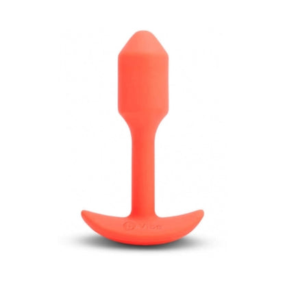 b-Vibe Vibrating Snug Plug 1 Rechargeable Weighted Silicone Anal Plug Orange3