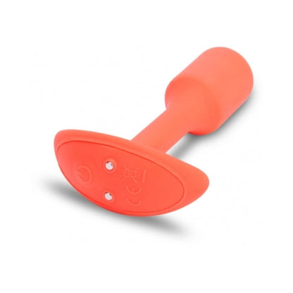 b-Vibe Vibrating Snug Plug 1 Rechargeable Weighted Silicone Anal Plug Orange5