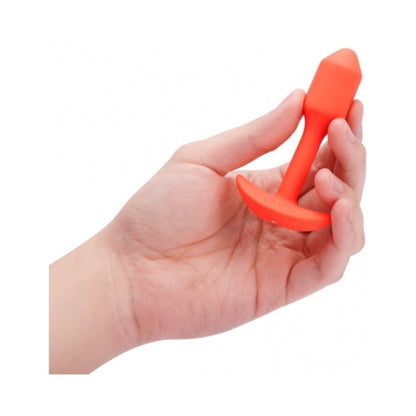 b-Vibe Vibrating Snug Plug 1 Rechargeable Weighted Silicone Anal Plug Orange6