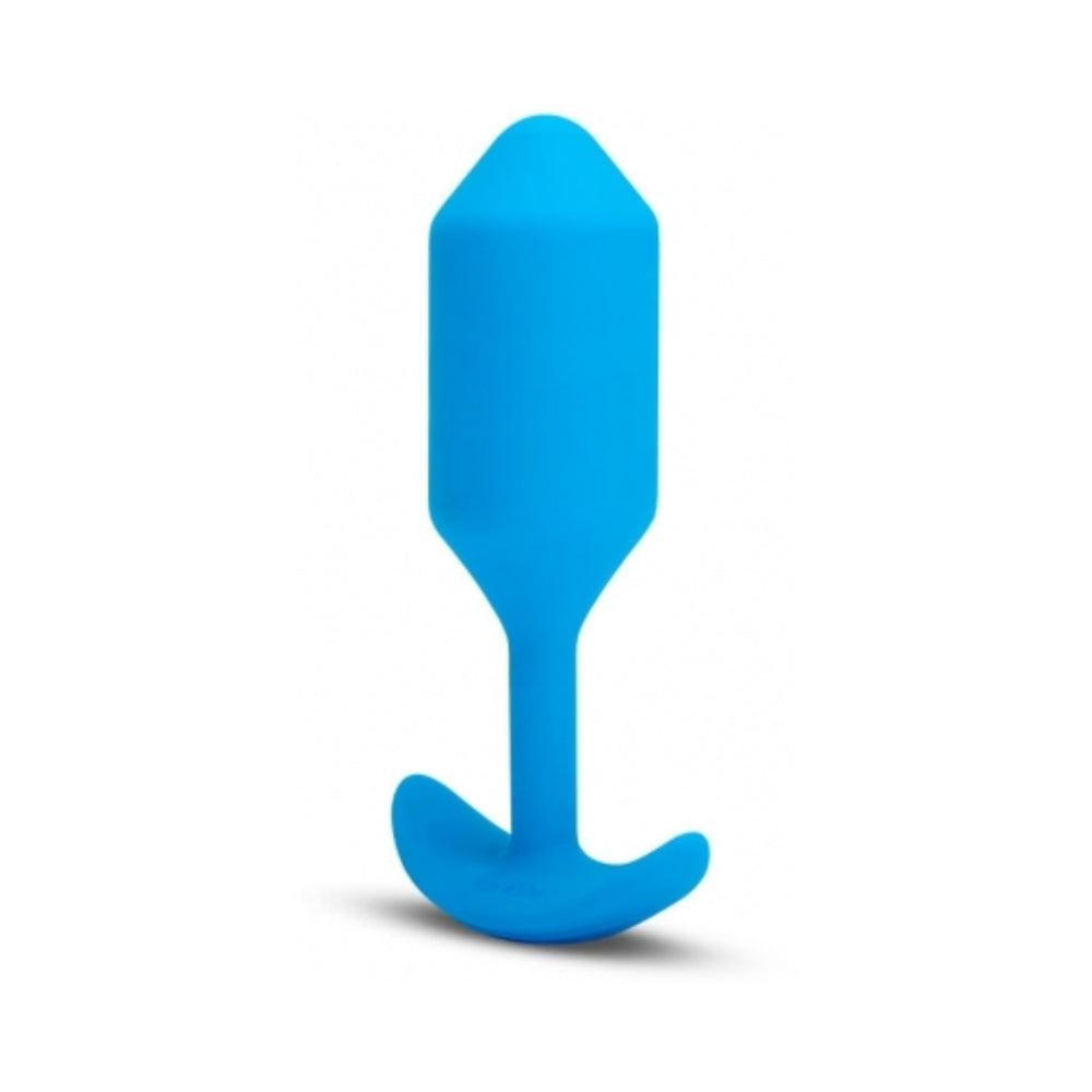 b-Vibe Vibrating Snug Plug 3 Rechargeable Weighted Silicone Anal Plug Blue4