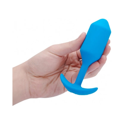 b-Vibe Vibrating Snug Plug 3 Rechargeable Weighted Silicone Anal Plug Blue6