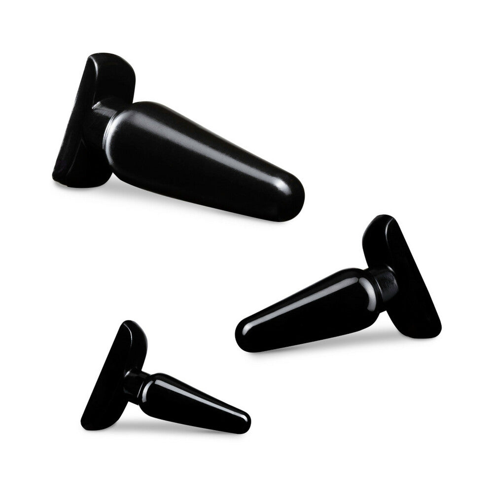 Blush Anal Adventures 3-Piece Basic Plug Kit Black2