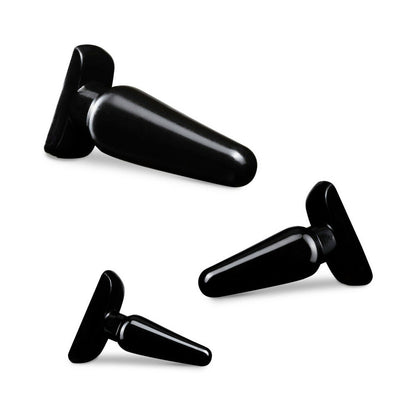 Blush Anal Adventures 3-Piece Basic Plug Kit Black2