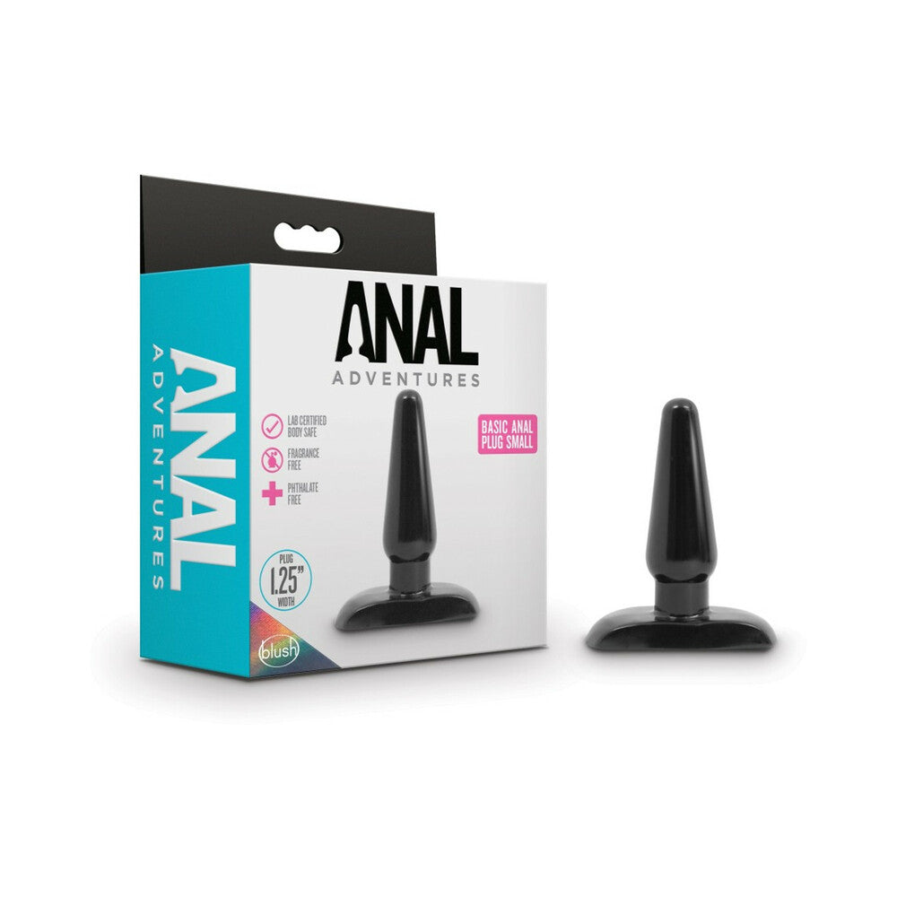 Blush Anal Adventures Basic Anal Plug Small Black 