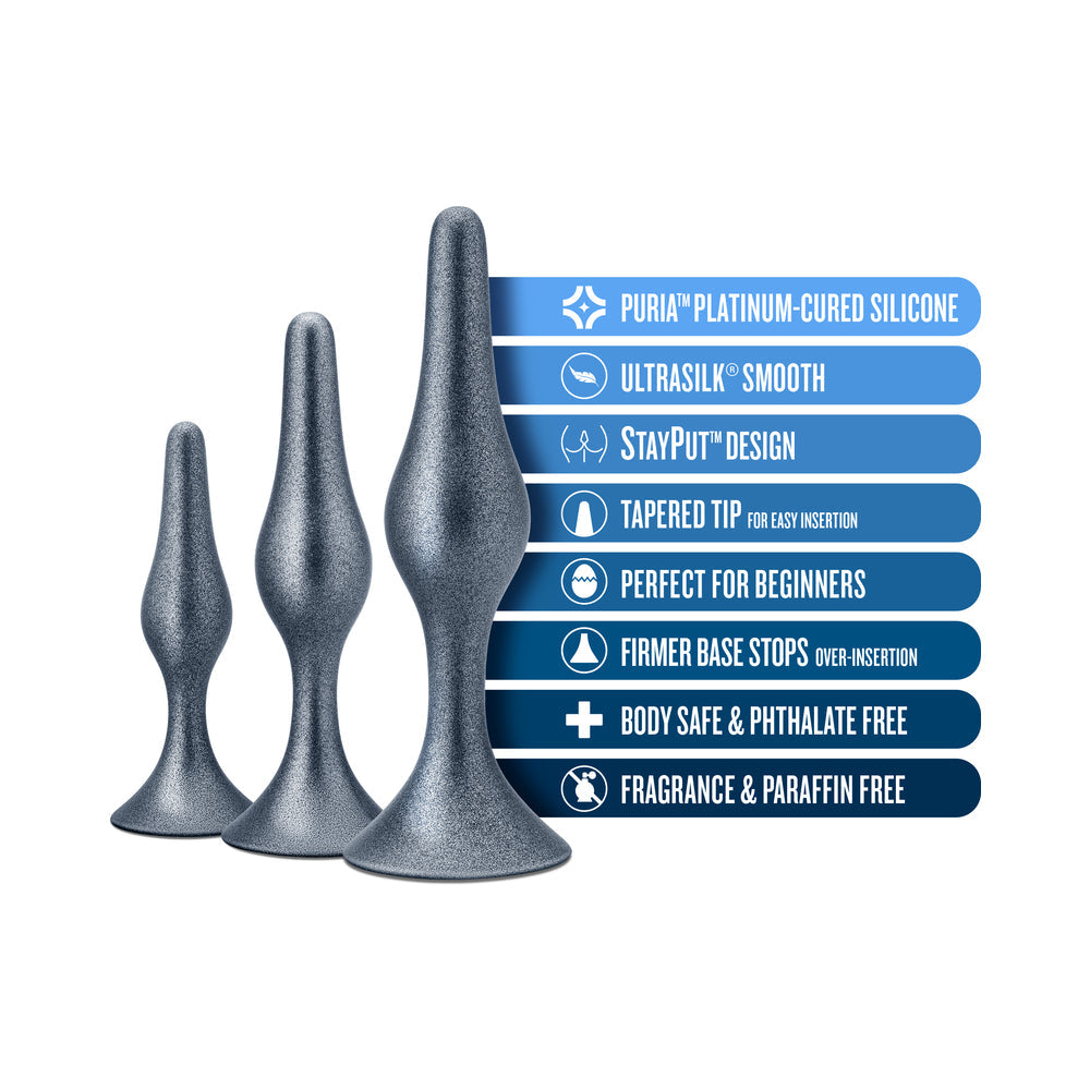 Blush Anal Adventures Matrix Genesis Plug Kit Stellar Silver5