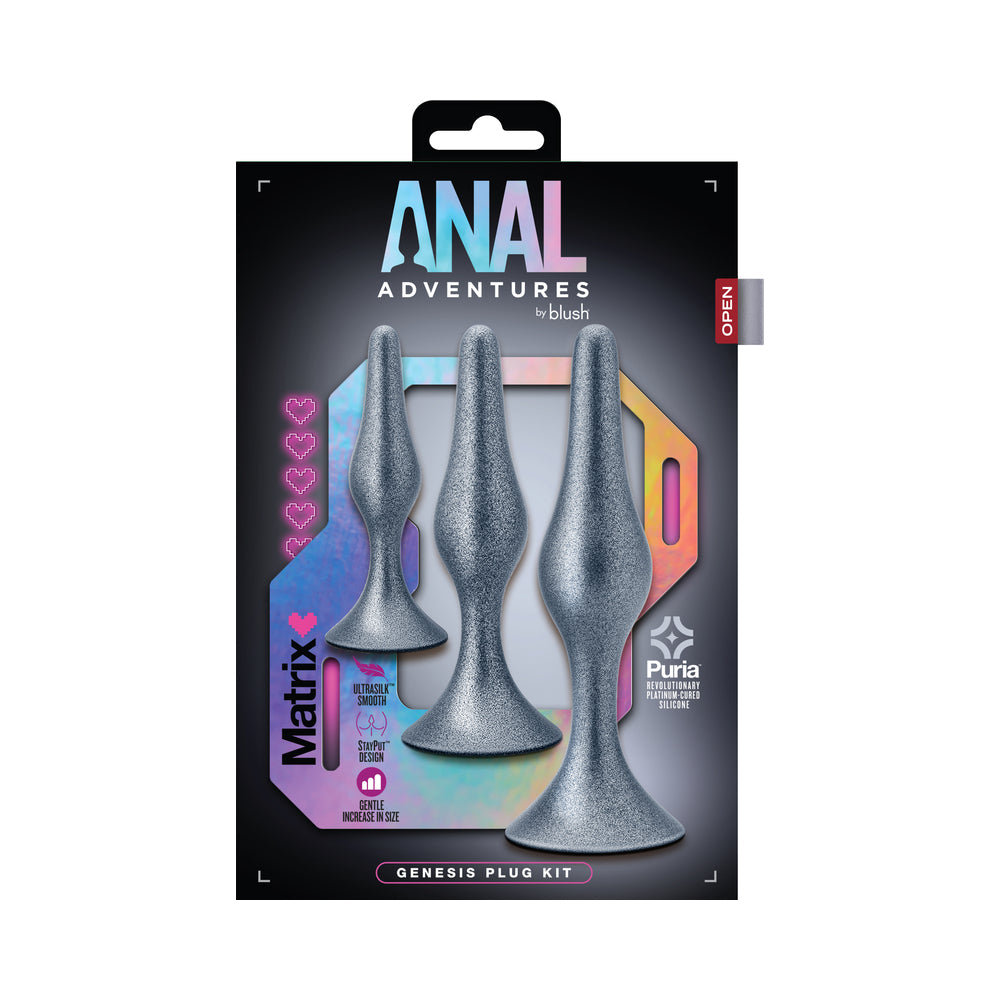Blush Anal Adventures Matrix Genesis Plug Kit Stellar Silver7