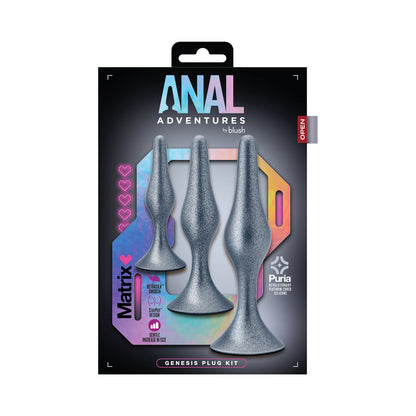 Blush Anal Adventures Matrix Genesis Plug Kit Stellar Silver7