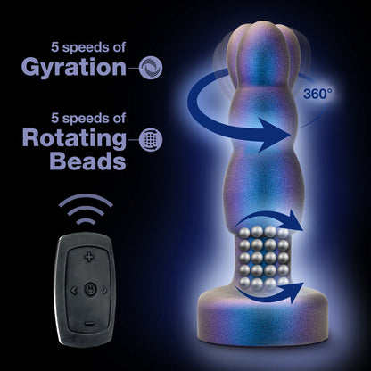 Blush Anal Adventures Matrix Kinetik Plug with Remote Space Age Blue7