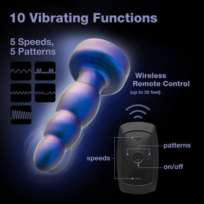 Blush Anal Adventures Matrix Kinetik Plug with Remote Space Age Blue9
