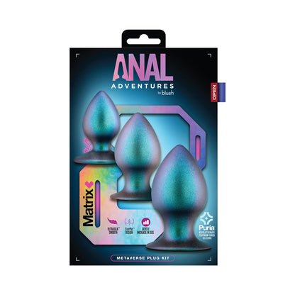 Blush Anal Adventures Matrix Metaverse Plug Kit Dark Millenia5