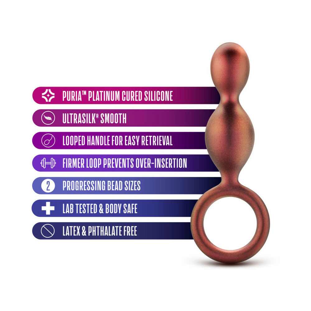 Blush Anal Adventures Matrix Silicone Duo Loop Plug Copper3
