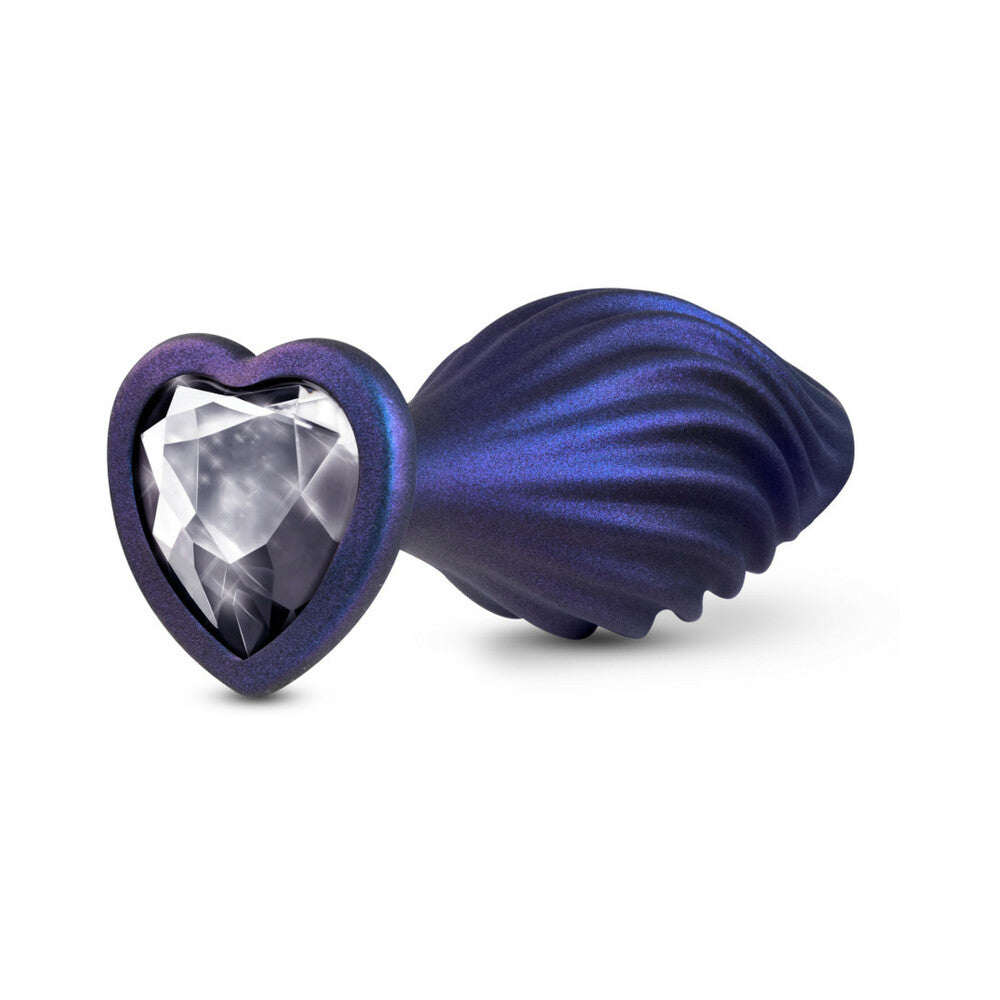 Blush Anal Adventures Matrix Silicone Swirling Bling Plug Sapphire3