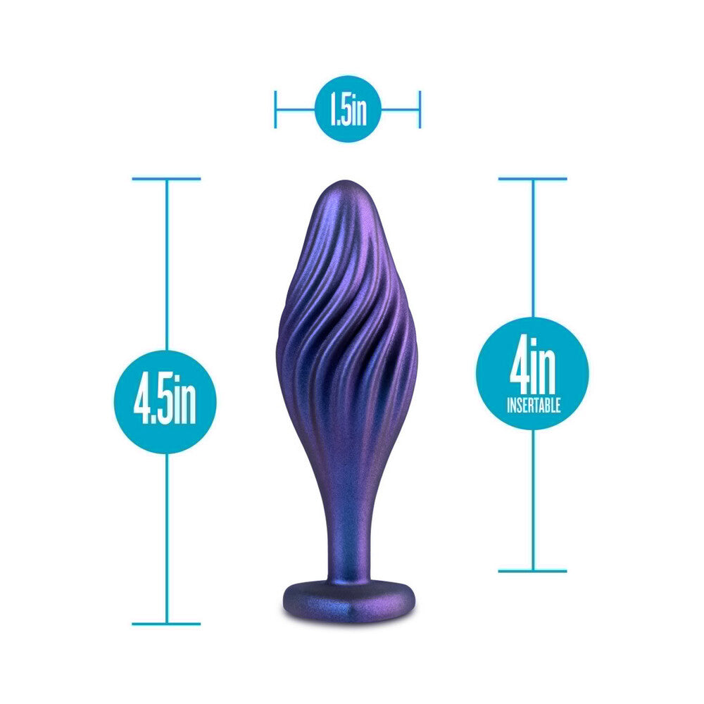 Blush Anal Adventures Matrix Silicone Swirling Bling Plug Sapphire5