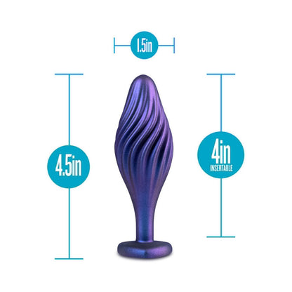 Blush Anal Adventures Matrix Silicone Swirling Bling Plug Sapphire5