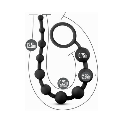 Blush Anal Adventures Platinum Silicone 10 Anal Beads Black5