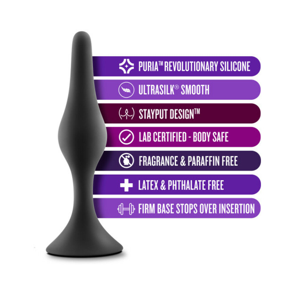 Blush Anal Adventures Platinum Silicone 3-Piece Beginner Plug Kit Black4