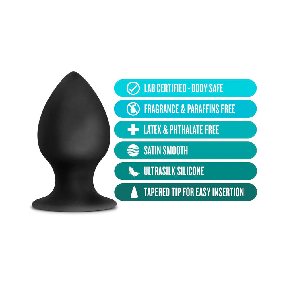Blush Anal Adventures Platinum Silicone Anal Stout Plug Large Black3