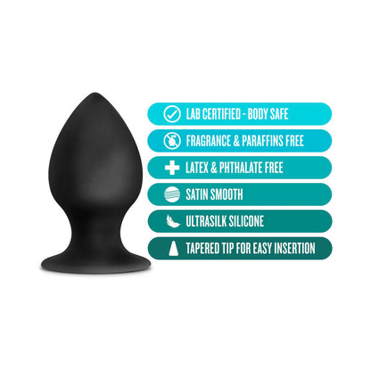 Blush Anal Adventures Platinum Silicone Anal Stout Plug Large Black3