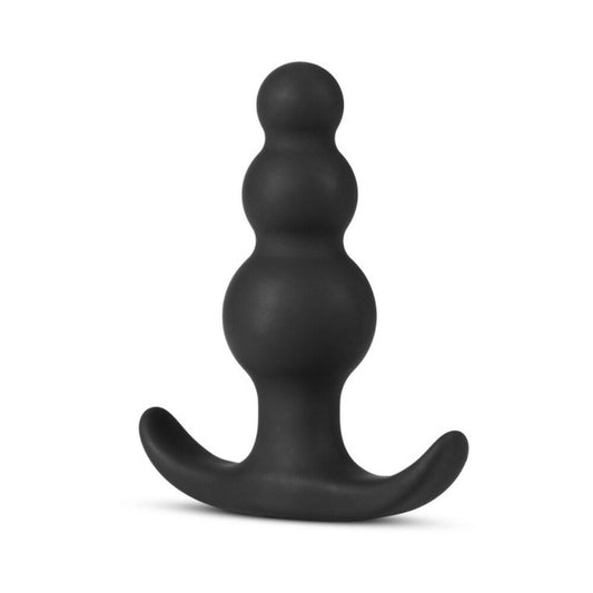 Blush Anal Adventures Platinum Silicone Beaded Plug Black1