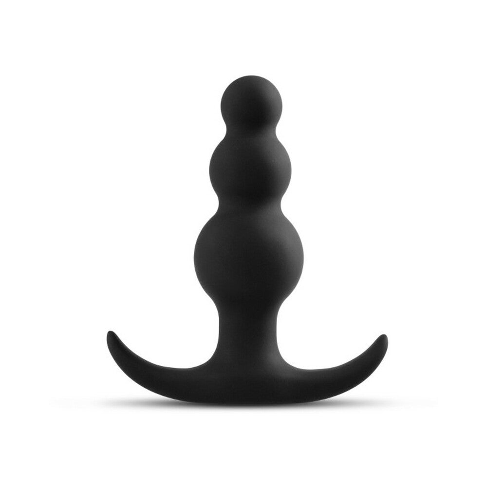 Blush Anal Adventures Platinum Silicone Beaded Plug Black2