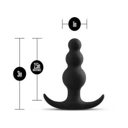 Blush Anal Adventures Platinum Silicone Beaded Plug Black4